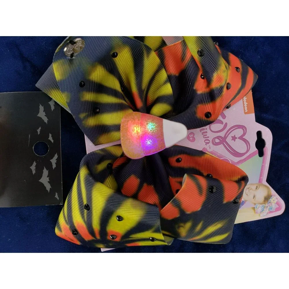 Jojo Siwa Girls' Nickelodeon Tie-Dye Candy Corn Bow‎ Hair Clip Barrettes